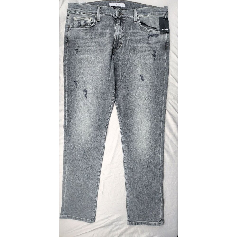 Joes Jeans 38 Tapered Slim Gray Denim Kinetic Stretch 32" Inseam Mens Pants